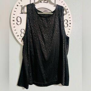 Chic Black Leopard Print Tank Top